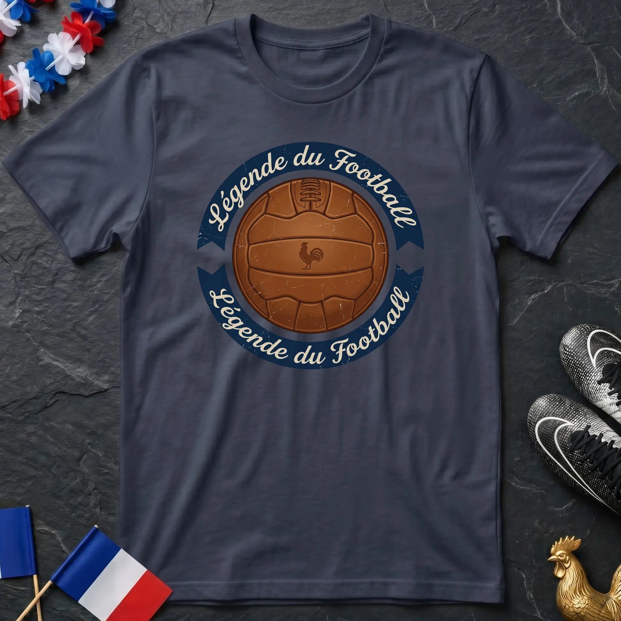 Légende du Football Ballon Vintage T-Shirt Coupe du Monde