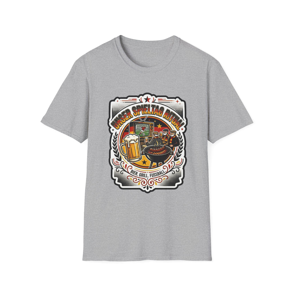 Bier Grill Fußball Spieltag Ritual WM T-Shirt