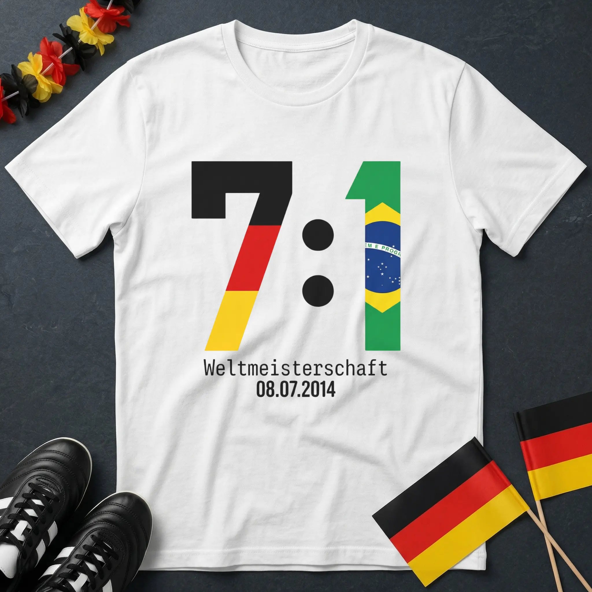 Deutschland 7 : 1 Brasilien mit Datum WM T-Shirt