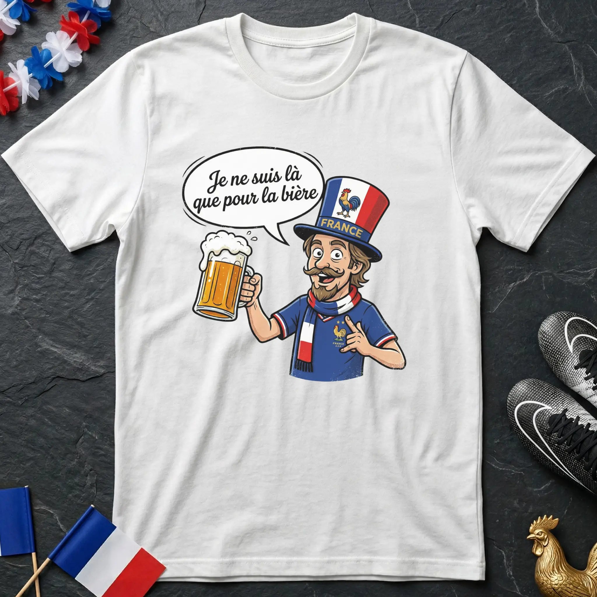 Je Ne Suis Là Que Pour La Bière Fan France T-Shirt Coupe du Monde