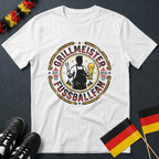 Grillmeister Fußballfan Retro Stempel WM T-Shirt