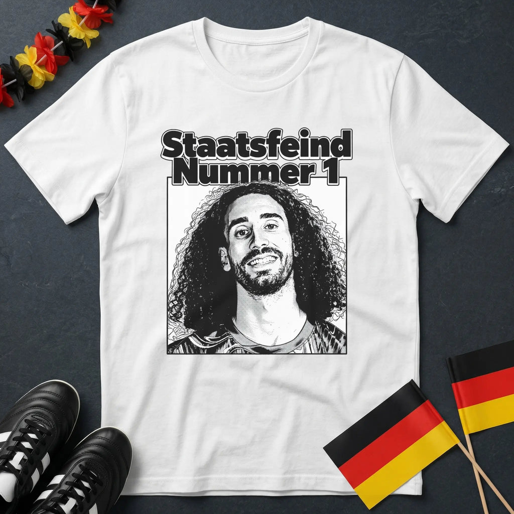 Staatsfeind Nummer 1 Schwarz-Weiß WM T-Shirt