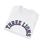 Three Lions Retro Arched Varsity England Football WC T-Shirt