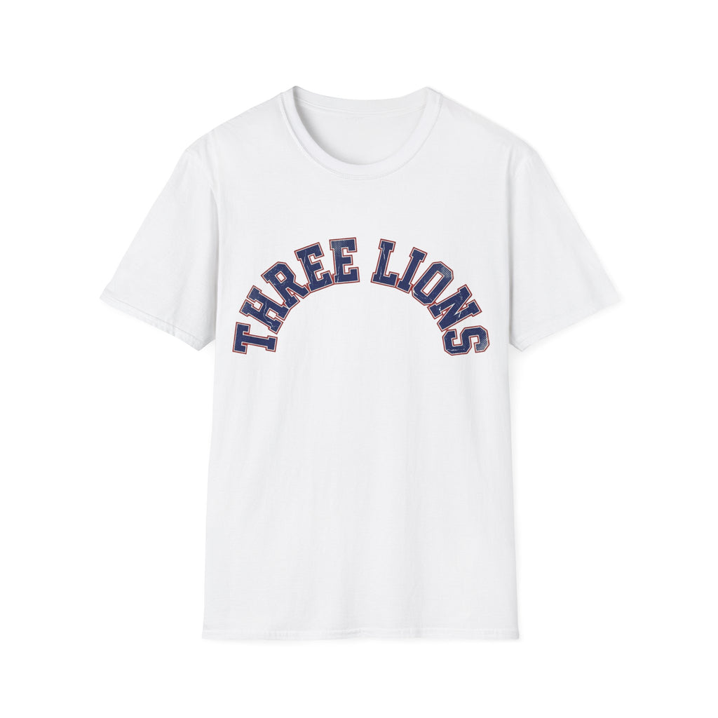 Three Lions Retro Arched Varsity England Football WC T-Shirt